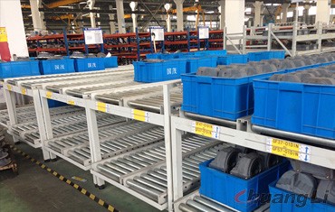 常州國茂減速電機零部件存儲式輥道貨架